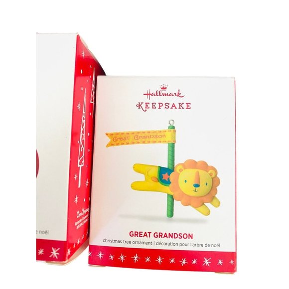 Hallmark Keepsake Ornament Set Of 5 NASCAR Wedding Baby Nephew Great Grandson - Picture 4 of 6